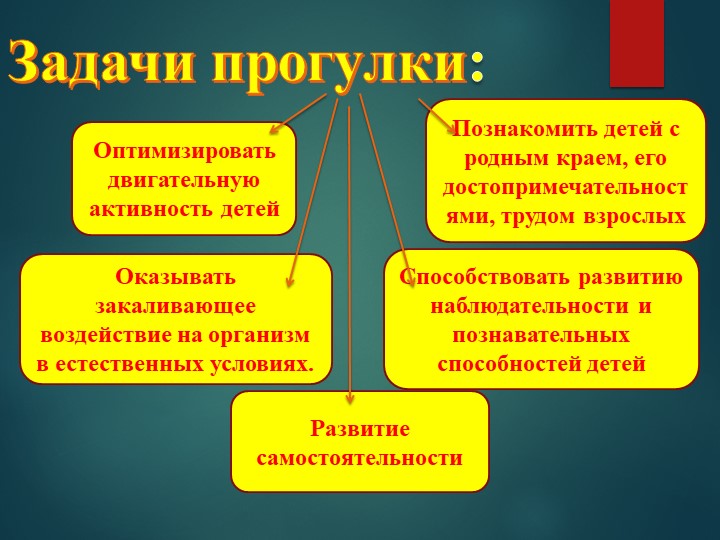 Презентация для воспитателей "Организация прогулки в ДОУ"