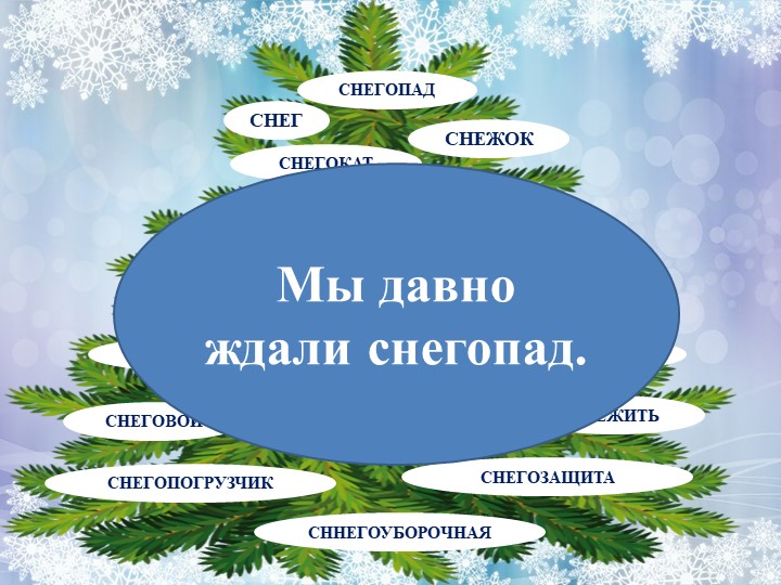 Презентация по развитию речи "Семья слов"
