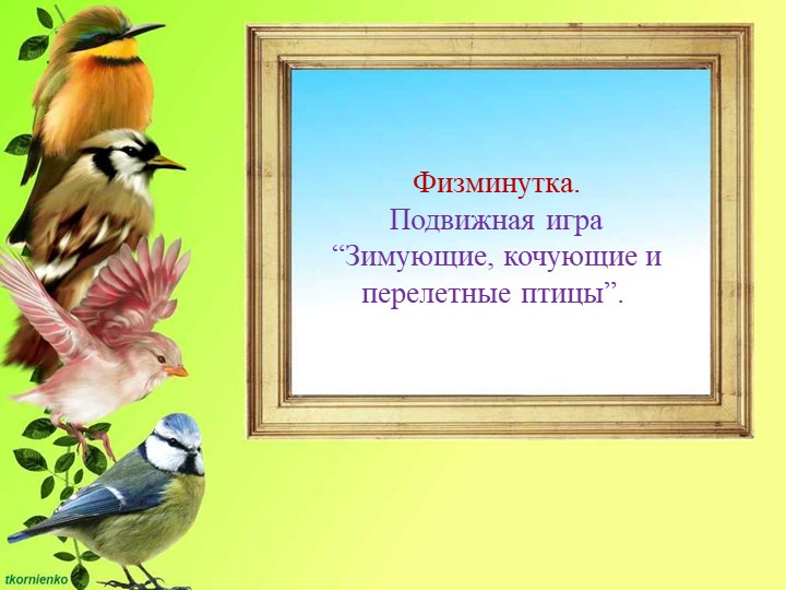Презентация по ФЦКМ на тему " Птичка-сестричка"
