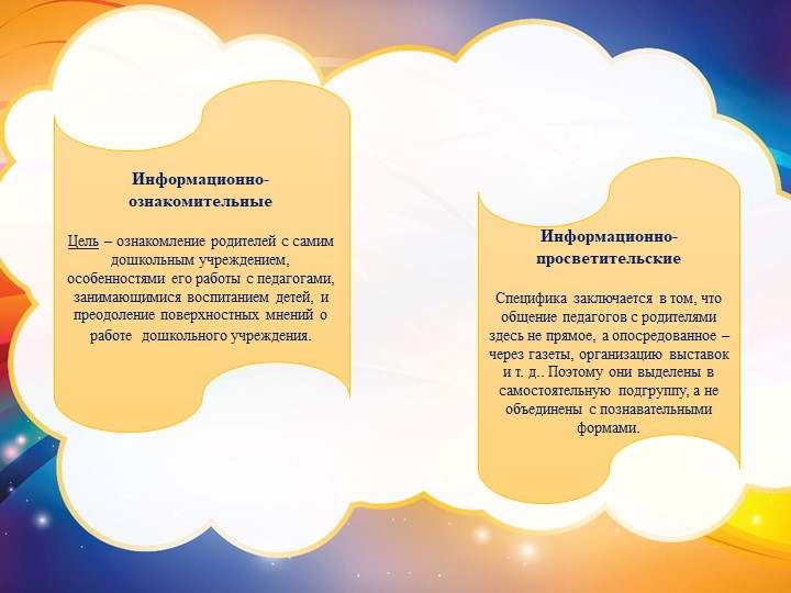 Презентация на тему "Характеристика наглядно-информационных форм работы с родителями."