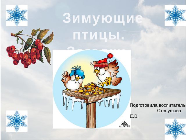 Зимующие птицы. Презентация для детей