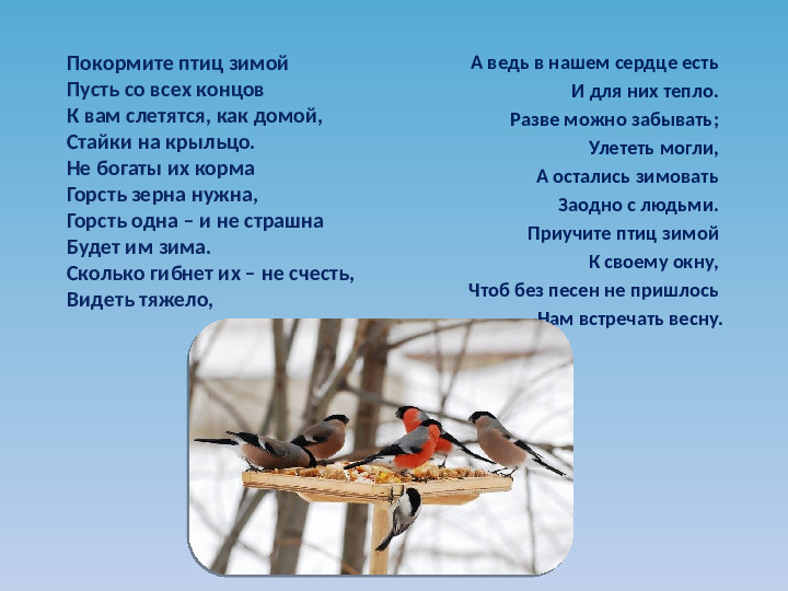 Презентация по ознакомлению с окружающим миром на тему "Зимующие птицы"