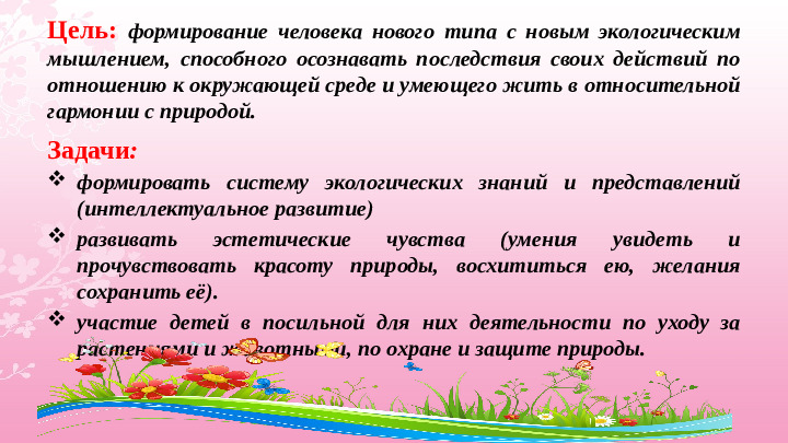 Опыт работы «Экологическое воспитание дошкольников»