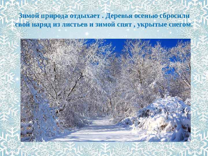 Презентация по окружающему миру на тему: "Зима"