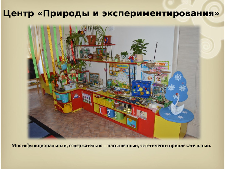Презентация "Центр природы и экспериментирования".