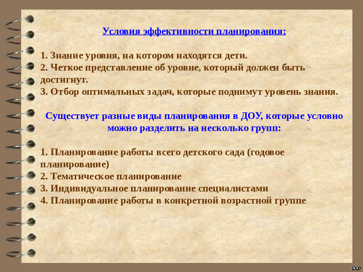 Планирование воспитательно-образовательной деятельности в соответствии с ФГОС ДО