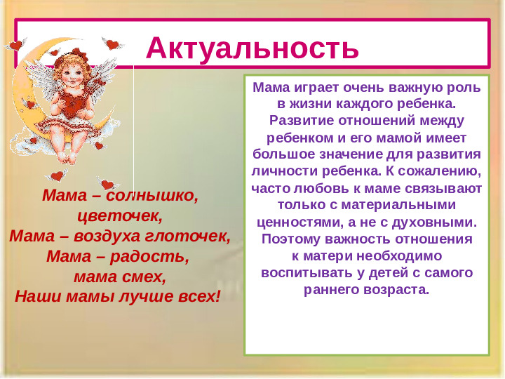 Презентация проекта "Наши мамы лучше всех!"