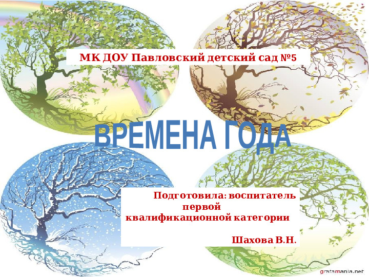 Презентация к занятию Времена года