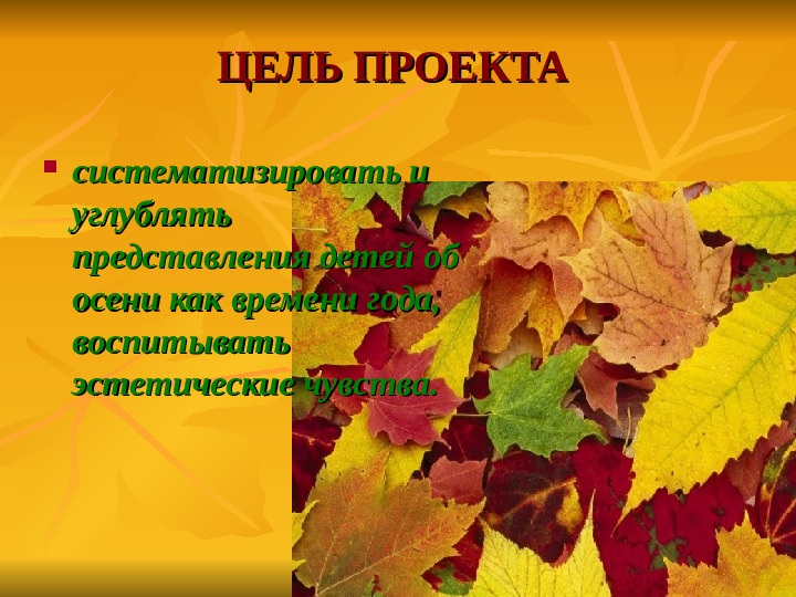 Презентация с использованием ИКТ "Золотая осень"