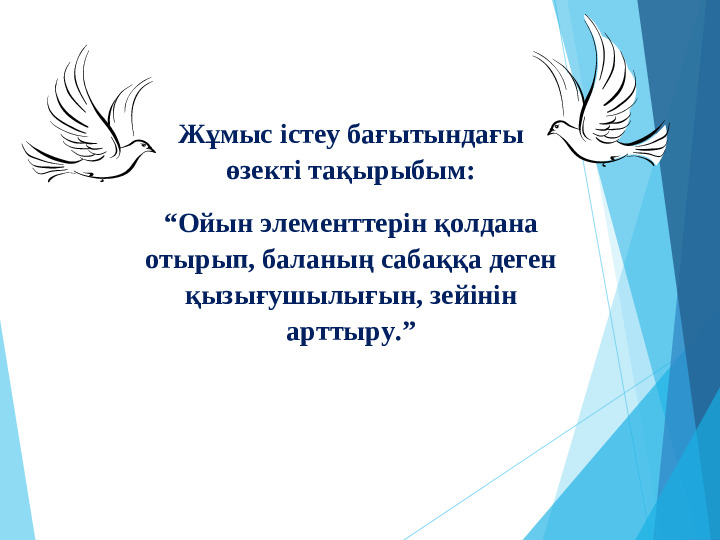 Өз білімін жетілдіру жоспары.