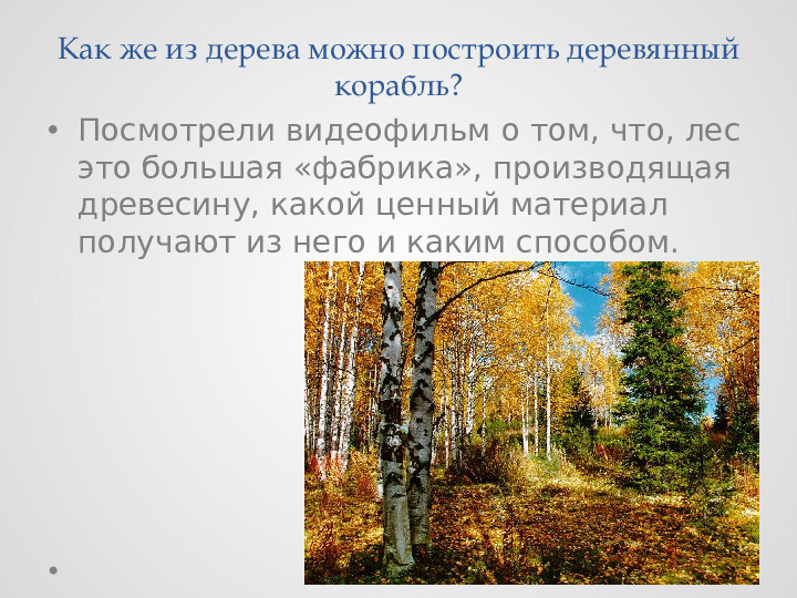 Проект для детей "Удивительные свойства дерева"