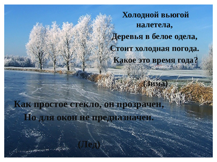 КАКОЙ БЫВАЕТ ПРИРОДА ЗИМОЙ