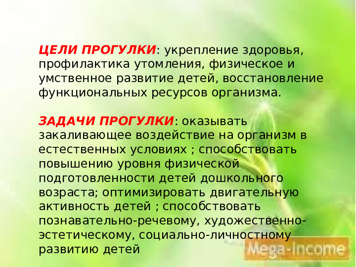 Презентация по теме "Прогулки в детсаду"