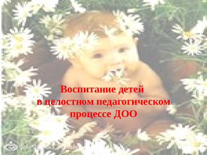 Воспитание детей в целостном педагогическом процессе ДОО