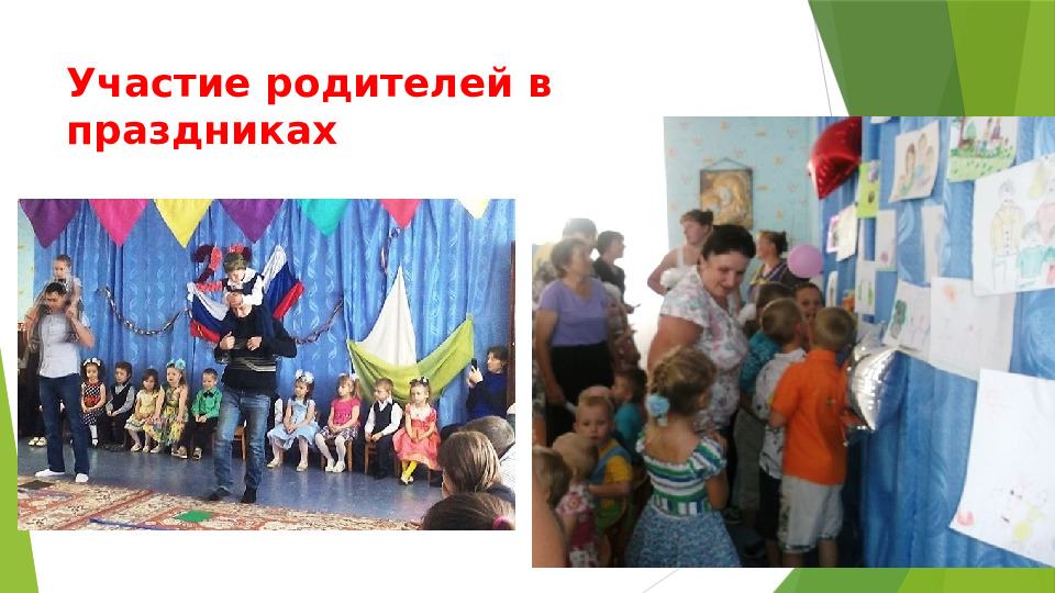 Формы работы с родителями в условиях детского сада