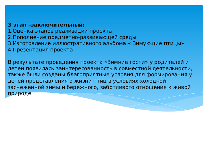 Презентация Проект "Зимние гости"
