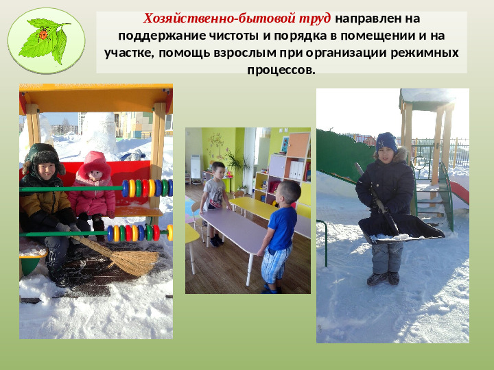 Презентация на тему «Трудовое воспитание дошкольников в ДОУ в свете ФГОС» .