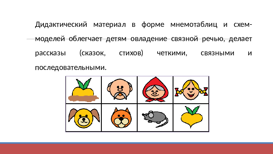 Презентация "Технология применения моделей, схем, мнемотаблиц для познавательно-речевого развития детей"