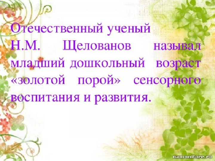 Презентация на тему "Эффективность использования сенсорных игр для развития младших дошкольников (из опыта работы)