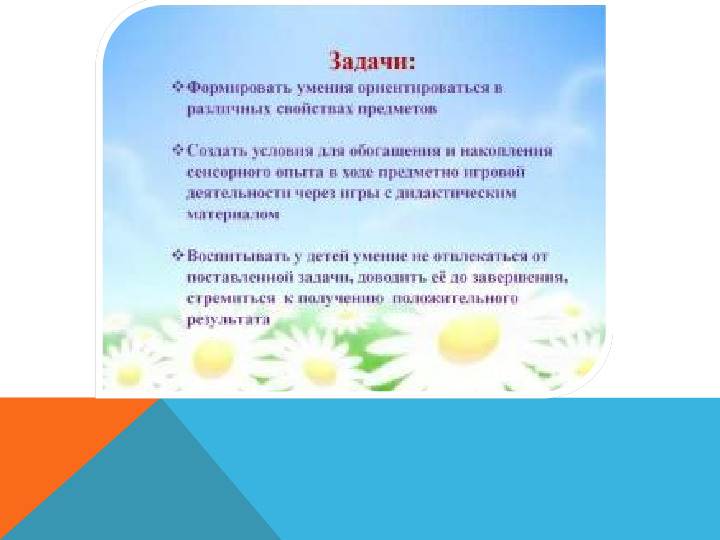 Презентация на тему "Сенсорное развитие детей раннего возраста через дидактическую игру"