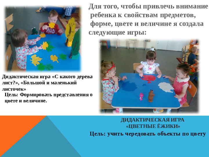 Презентация на тему "Сенсорное развитие детей раннего возраста через дидактическую игру"