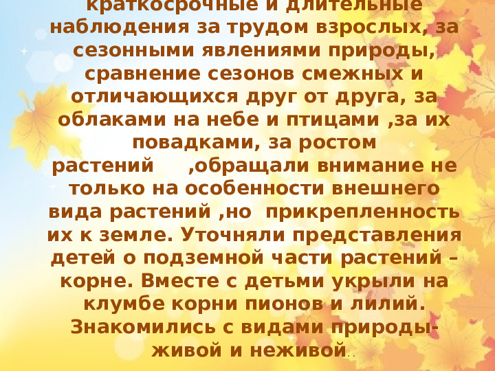Презентация по экологическому проекту"Окно в природу.Осень"