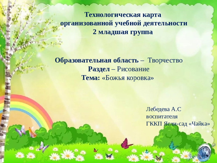 Технологическая карта "Божья коровка"