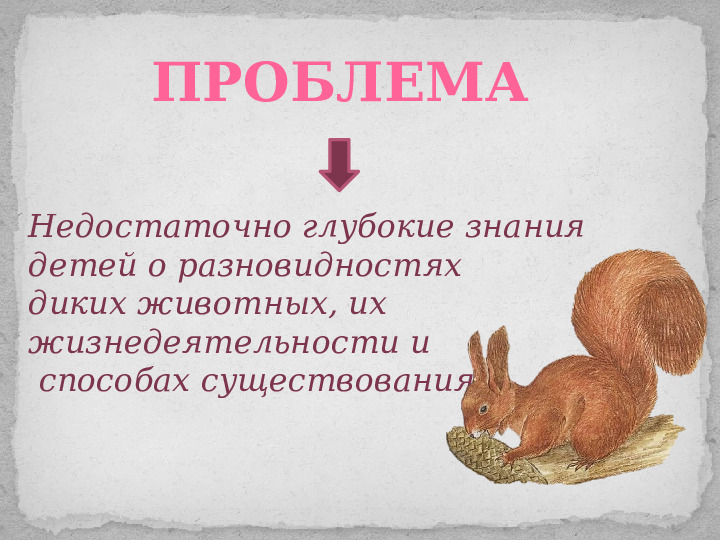 Проект ознакомления дошкольников с дикими животными