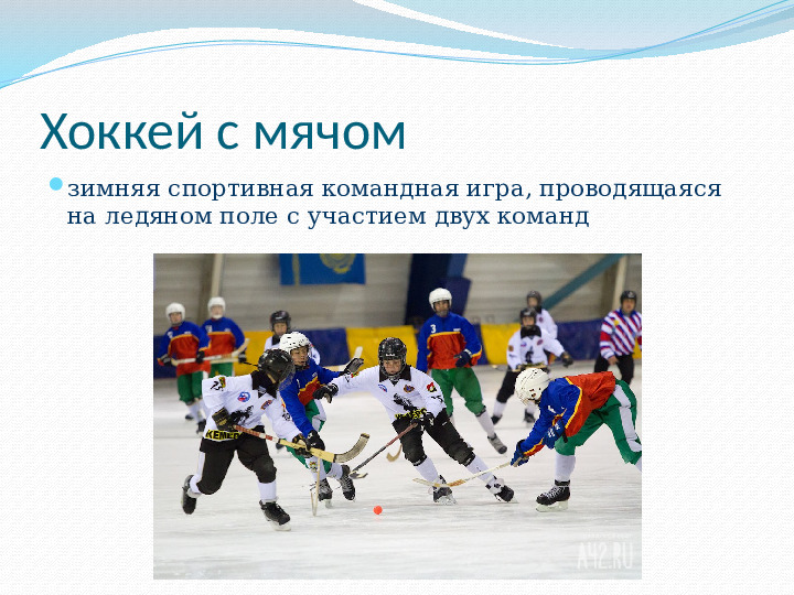 Ознакомление детей дошкольного возраста с видом спорта "Хоккей с мячом"