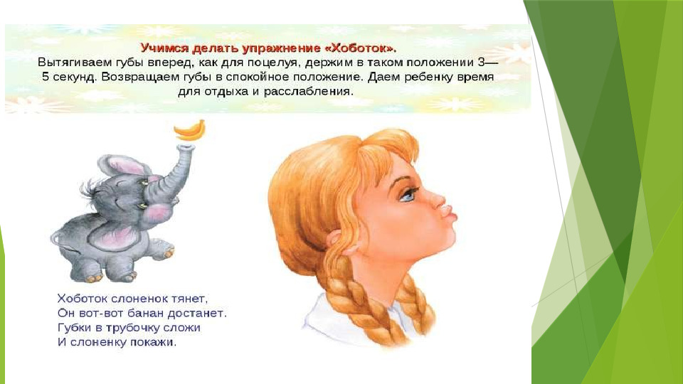 Комплекс артикуляционной гимнастики для детей дошкольного возраста с нарушением звукопроизношения