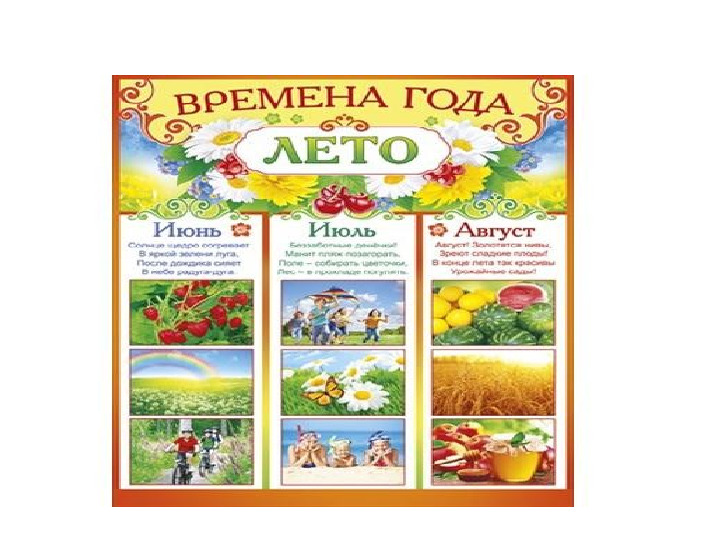 Презентация для дошкольников:"Ах, лето!"