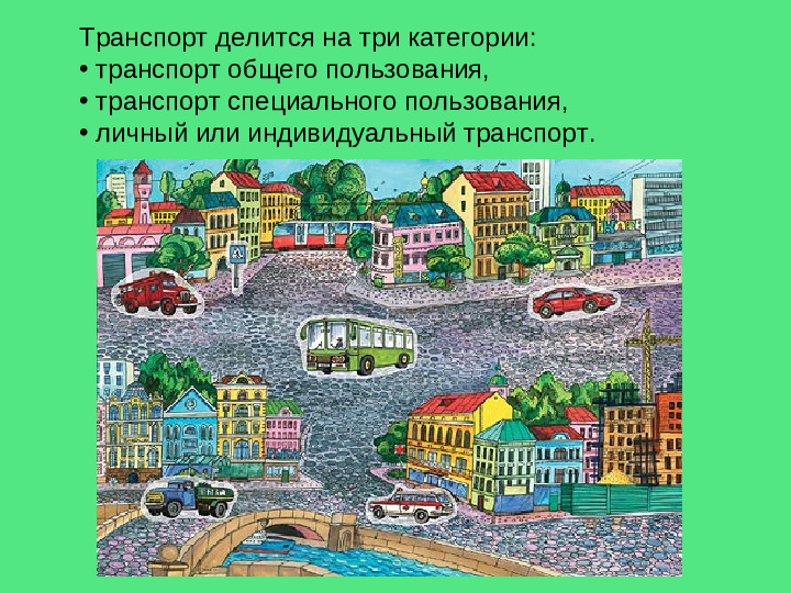Презентация на тему "Виды транспортных средств"