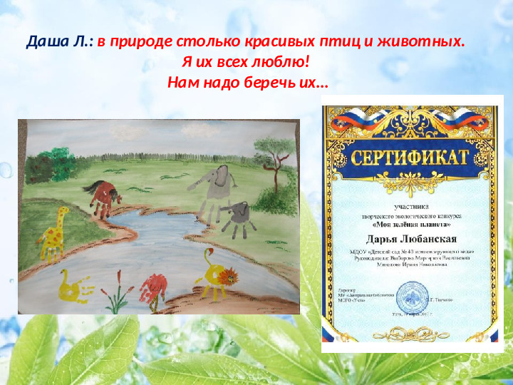 Презентация по экологическому воспитанию детей младшего дошкольного возраста