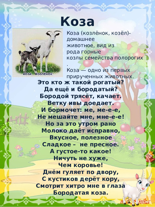Презентация, книга для дошкольников "Домашние животные"