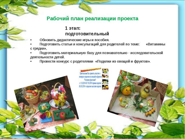 Витамины на грядке. Презентация