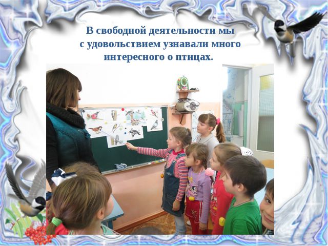 Покормите птиц зимой. Презентация детей подготовительной группы