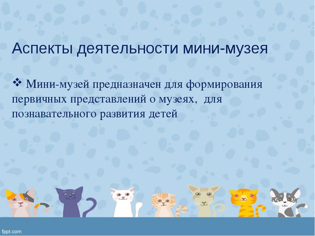 Мини-музей «Кошкин дом» в подготовительной группе ДОУ