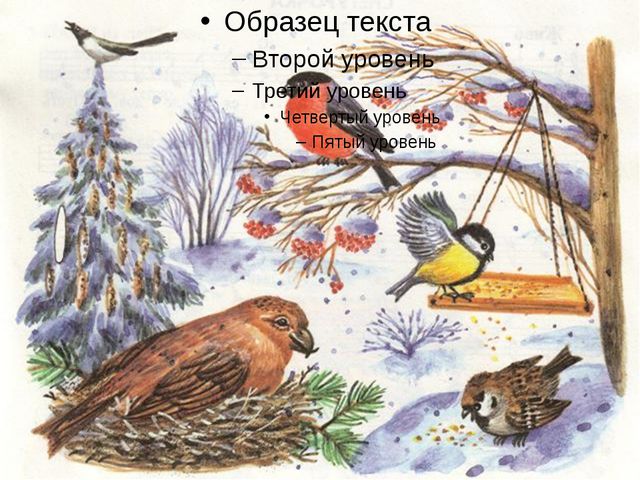Рассматривание картины Кормушка. Составление рассказа по картине. Занятие по развитию речи