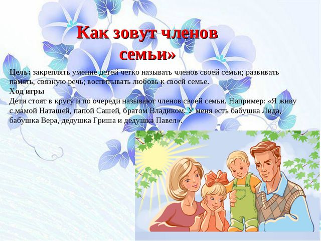 Проект семья цели и задачи