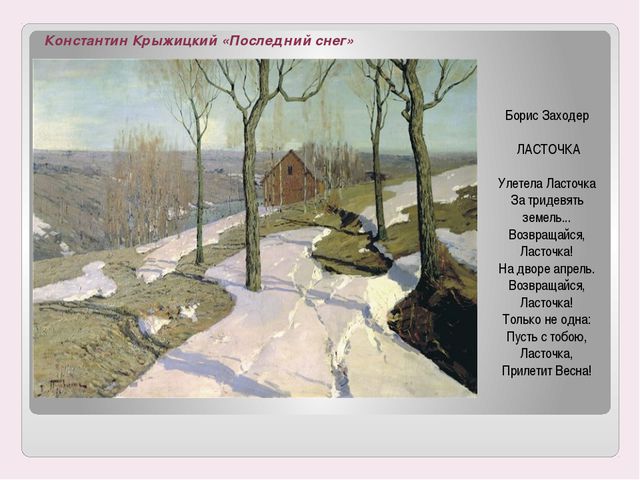 Весна глазами художников. Презентация для дошкольников