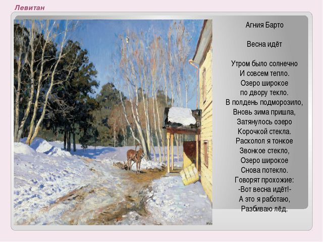 Весна глазами художников. Презентация для дошкольников