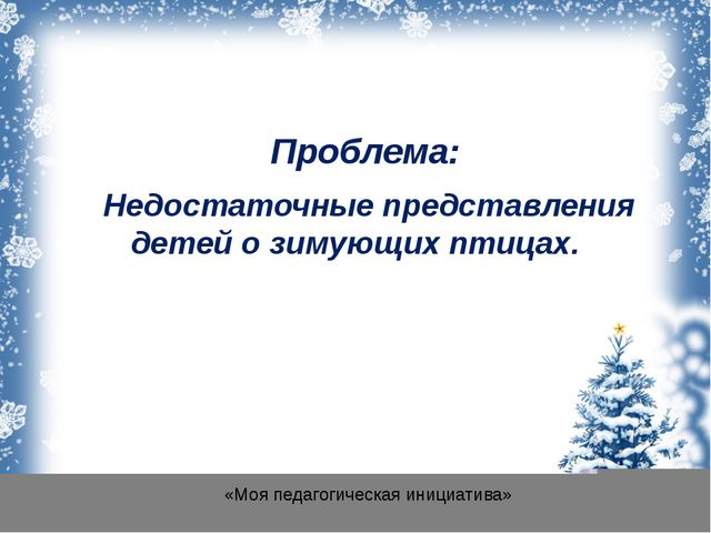 Зимующие птицы для детей средней группы