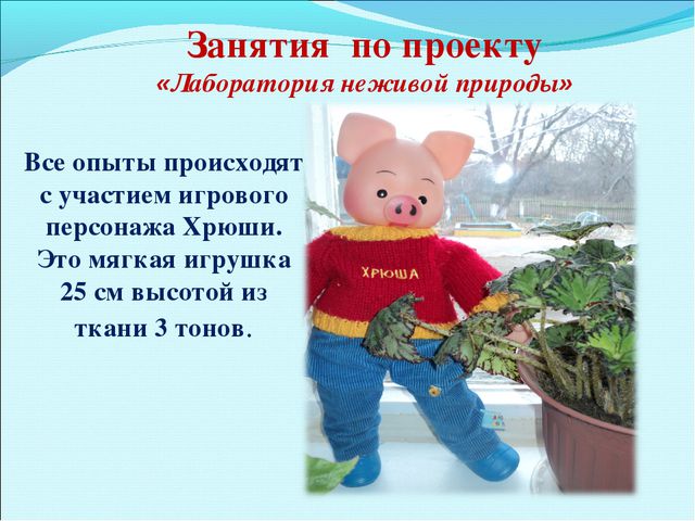 Лаборатория неживой природы (для детей младшей группы)