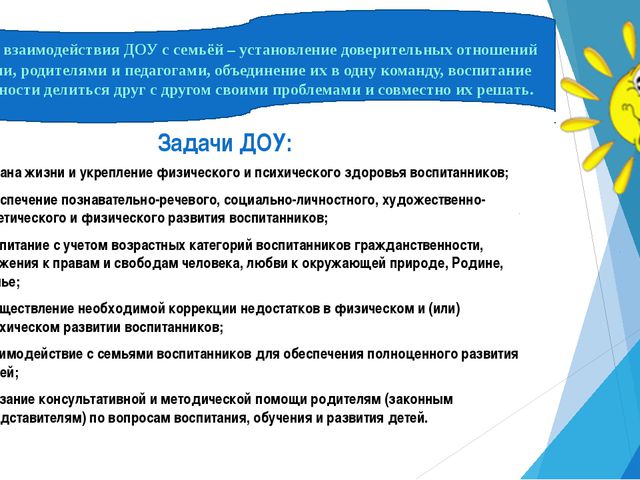 Взаимодействие с родителями дошкольников