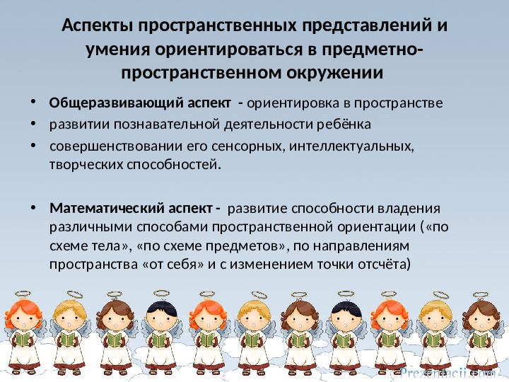 Развитие пространственных представлений у дошкольников. Презентация