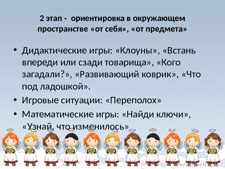 Развитие пространственных представлений у дошкольников. Презентация
