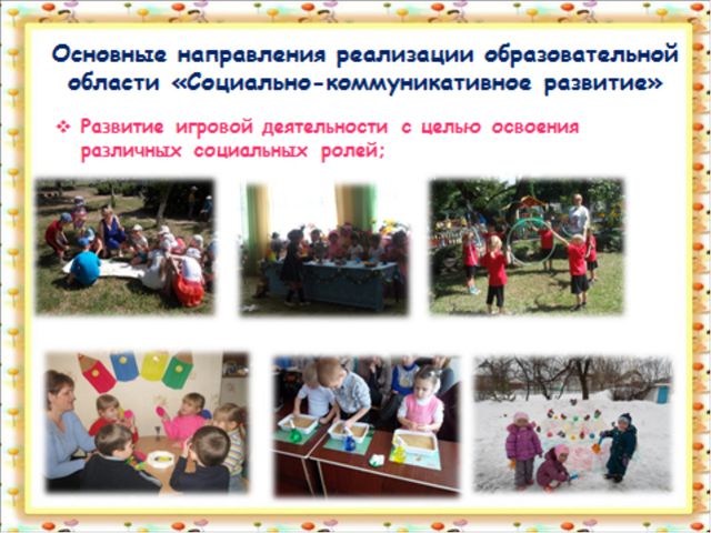 Социально - коммуникативное развитие детей