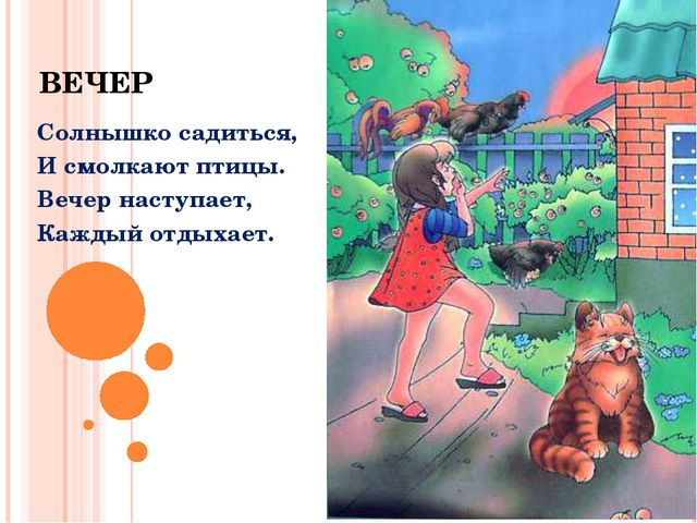 Части суток. Презентация для детей