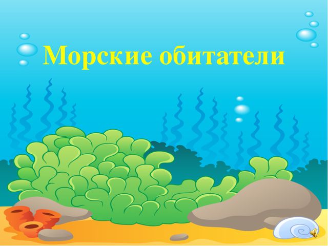 Презентация в средней группе. Морские обитатели