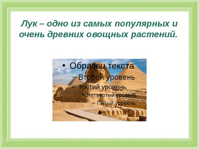 Презентация к проекту. Лук